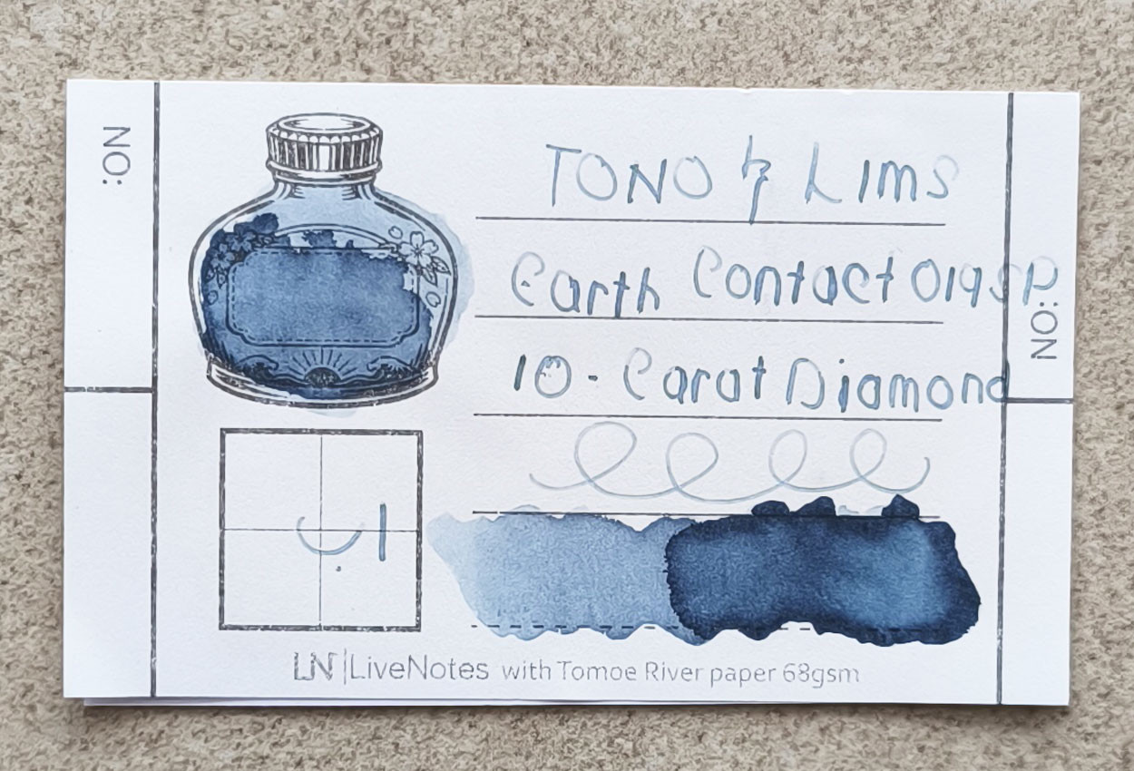 Tono&Lims 10-carat Diamond Earth Contact Line 30ml Shimmer Fountain Pen Ink