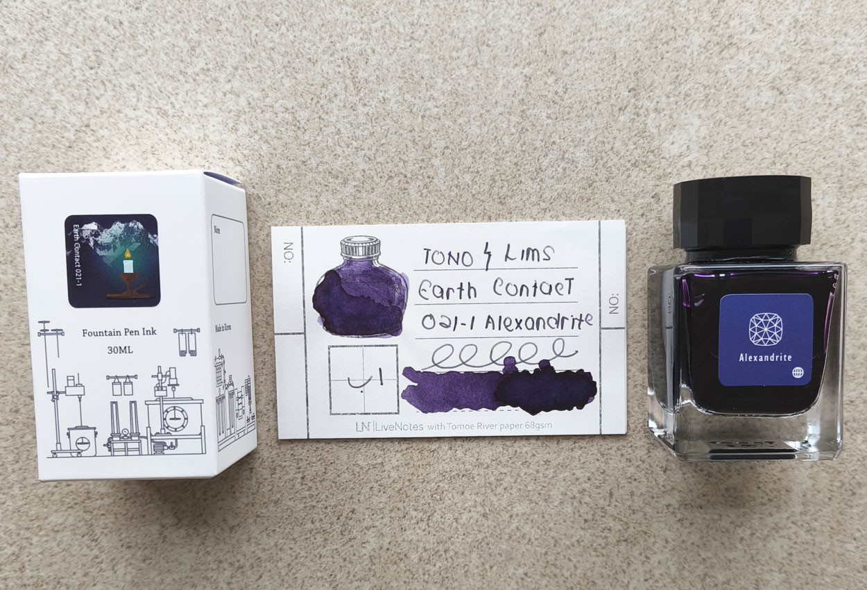 Tono&Lims Alexandrite 1 Earth Contact Line 30ml Shimmer Fountain Pen Ink E211