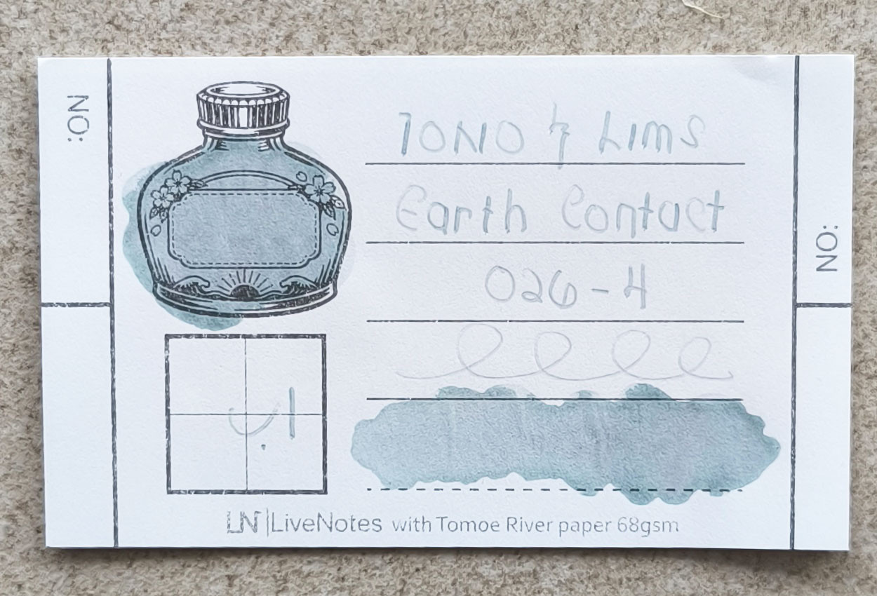 Tono&Lims Fluorite Snow Earth Contact Line 30ml Shimmer Fountain Pen Ink
