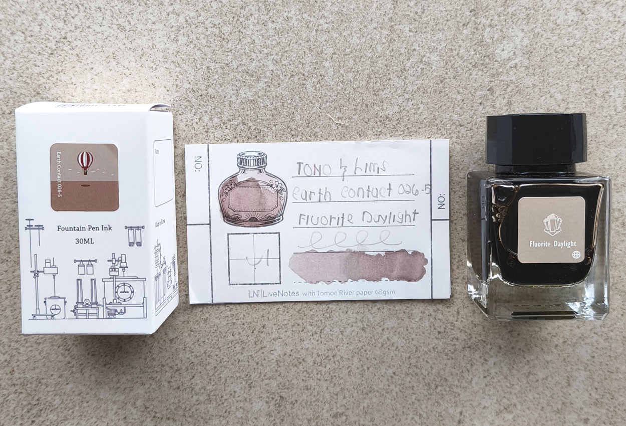 Tono&Lims Fluorite Daylight Earth Contact Line 30ml Shimmer Fountain Pen Ink