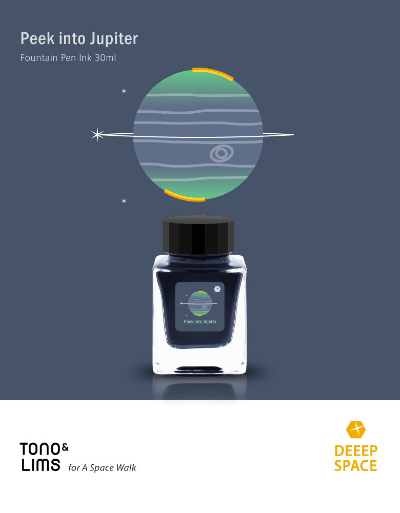 Tono&Lims Peak Into Jupiter- DEEEP SPACE 30ml Fountain Pen Ink
