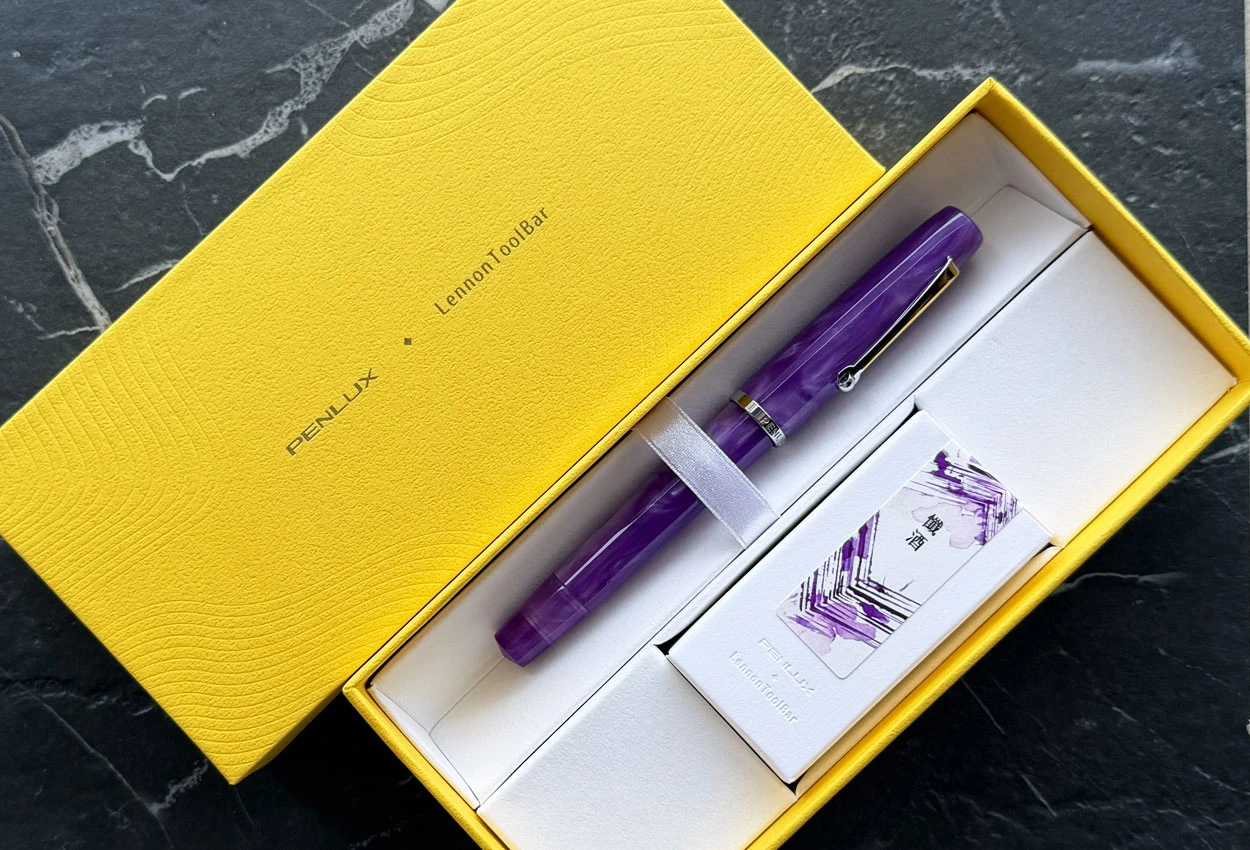 Penlux x Lennon Tool Bar Concerto Fountain Pen & Ink Set – Amethyst