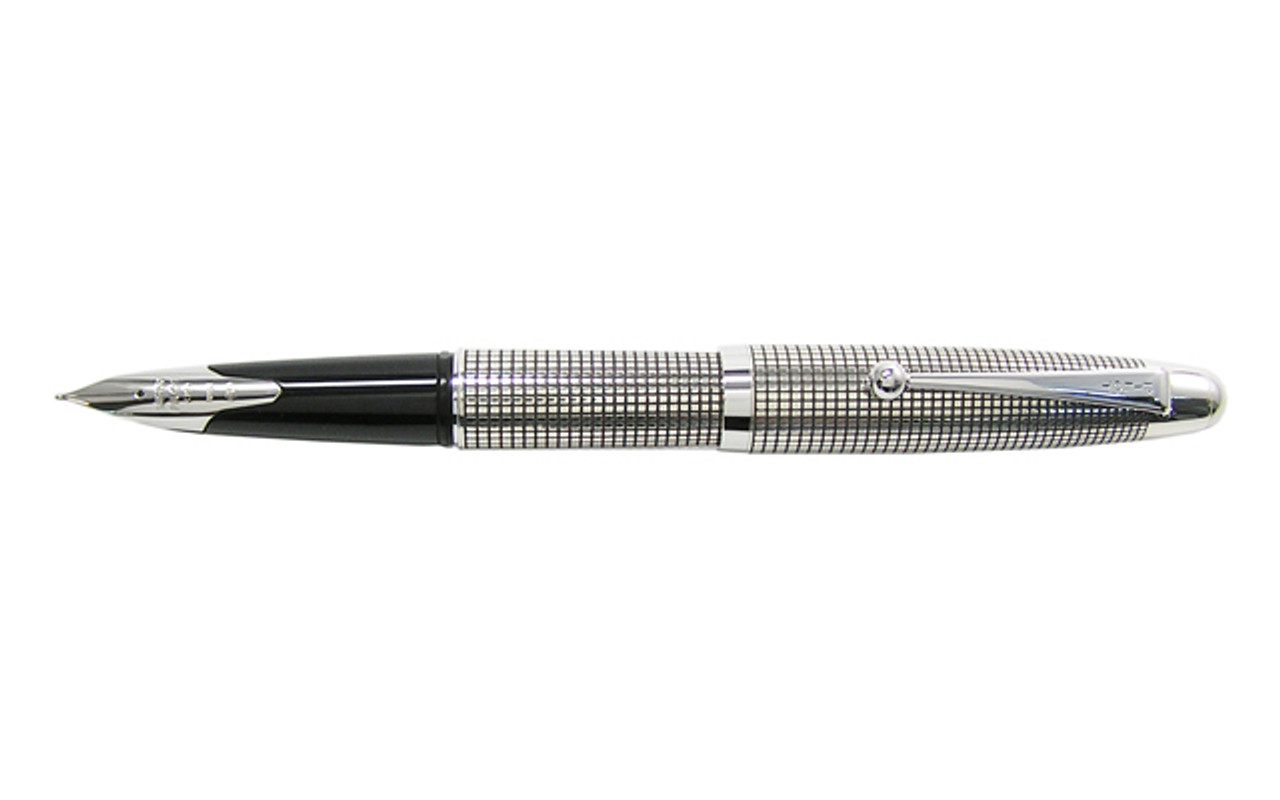 Pilot Silvern Art Craft Sterling Silver Lattice 18k Fountain Pen Medium Nib