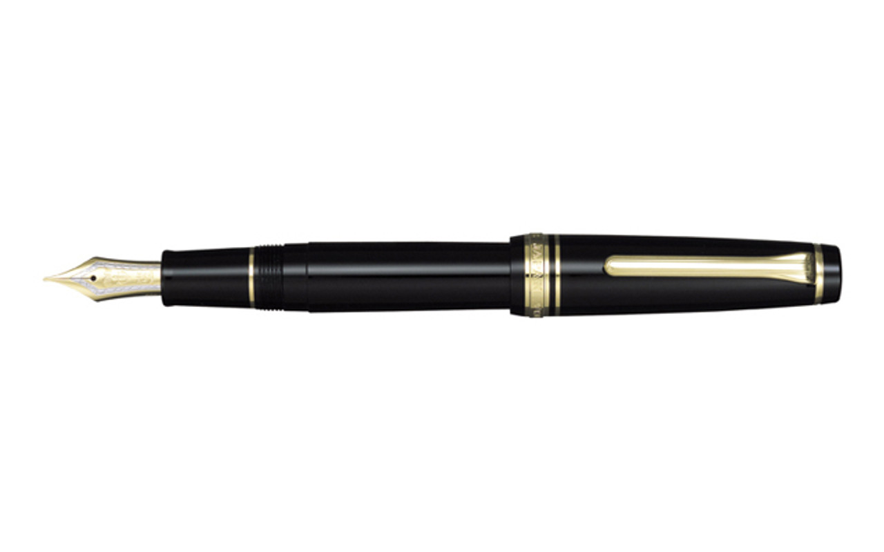 Sailor Professional Gear Standard Black Gold Trim Fountain Pen