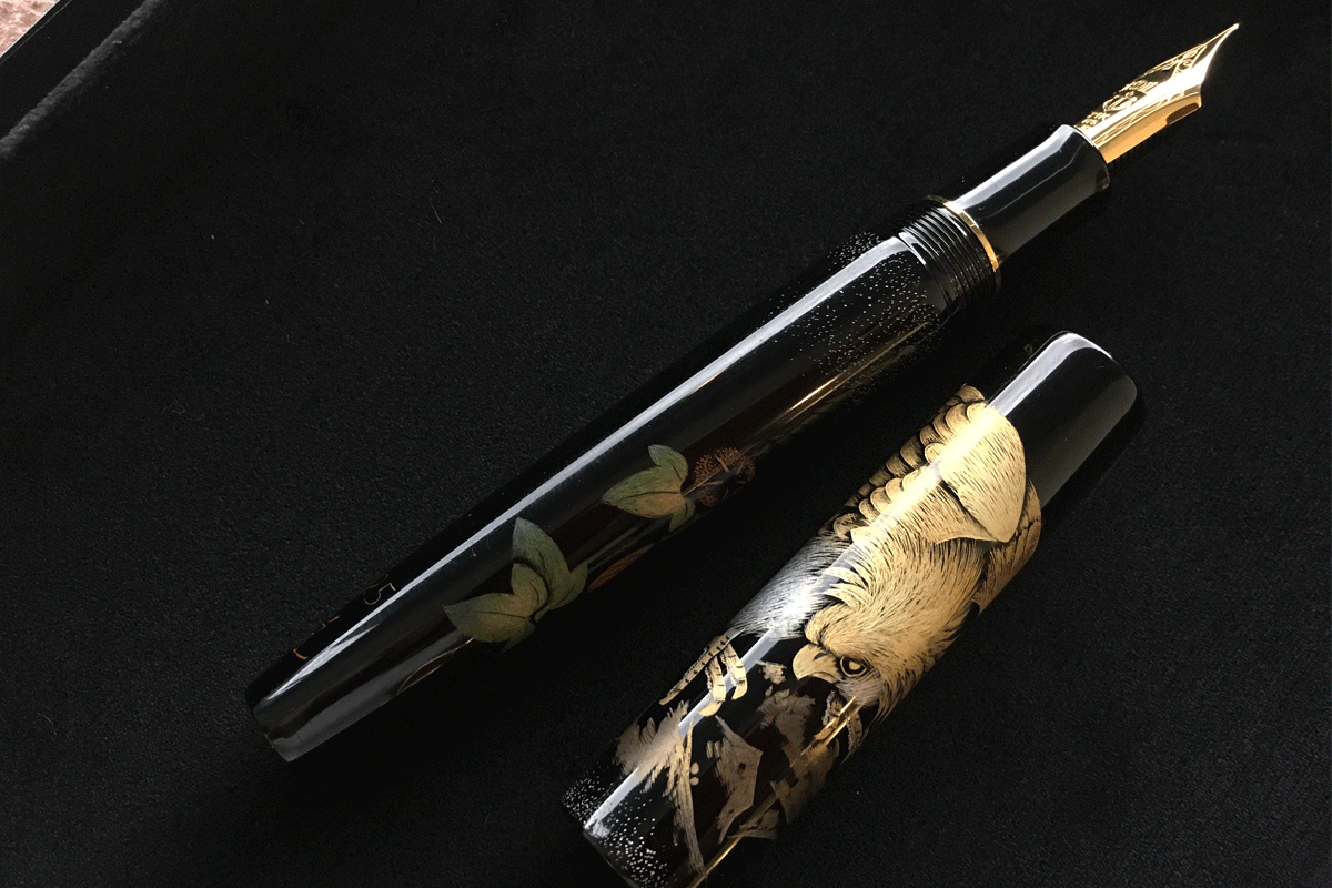 Sailor Limited Edition Taka ni Shiki Natsu Chinkin Hawk Fountain Pen