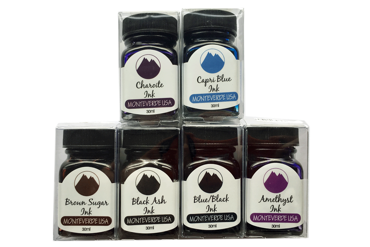 Monteverde Fountain Pen 30ml Bottle Ink Gemstone Garnet