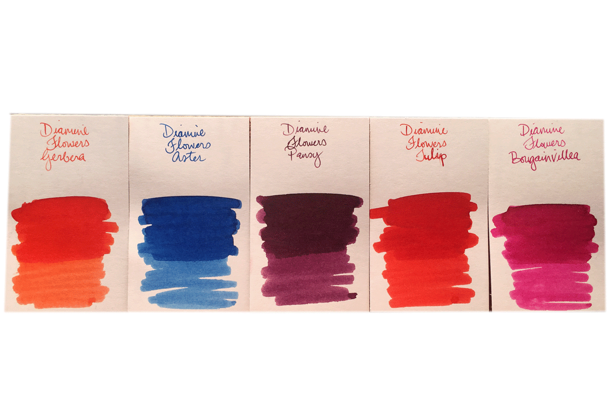 Diamine Bougainvillea Fountain Pen 30ml Flower Bottle Ink