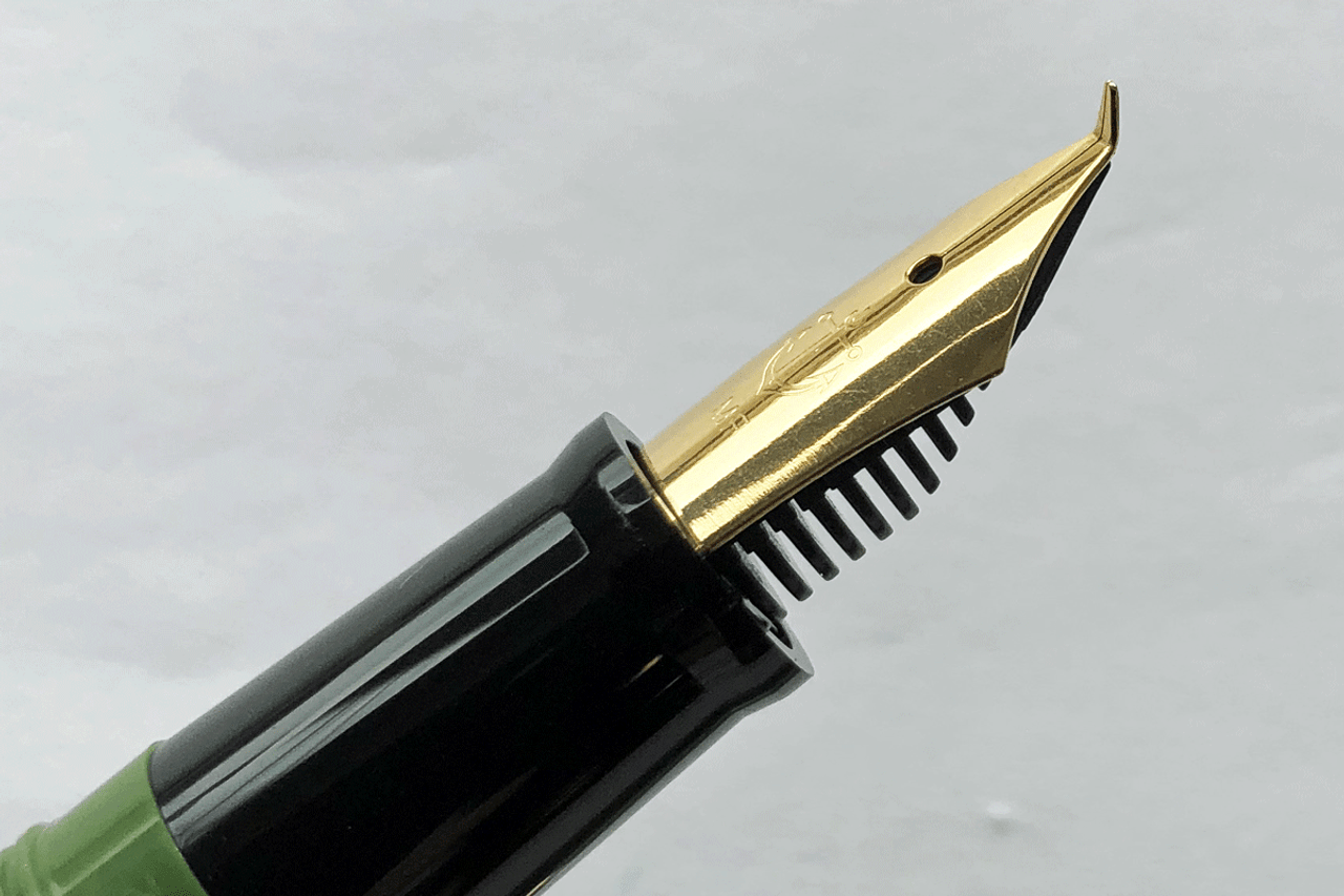 Sailor Fude De Mannen Calligraphy Bamboo Green Fountain Pen 55 Degree  Sailor Fude De Mannen Calligraphy Bamboo Green Fountain Pen 55 Degree