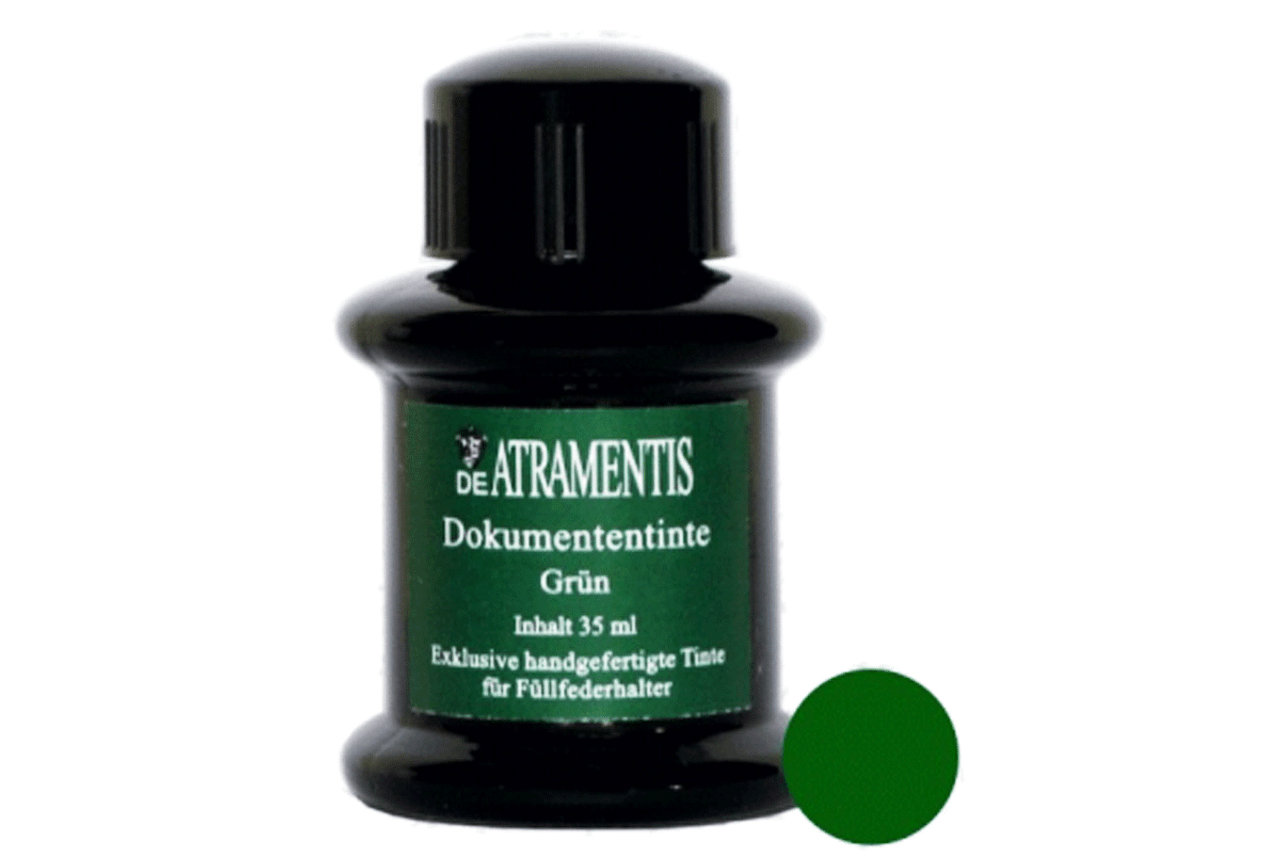 De Atramentis Green Fountain Pen 35ml Bottle Ink Document Ink