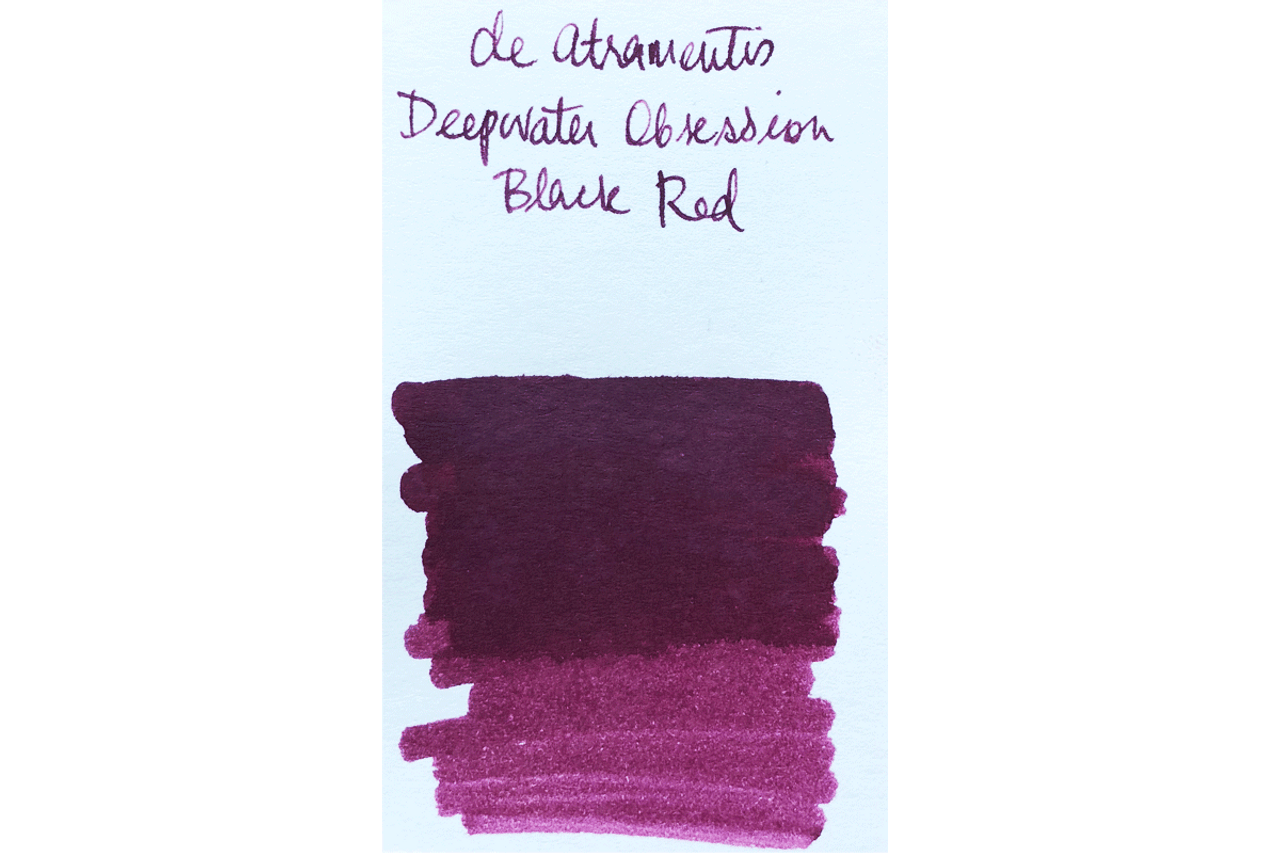 De Atramentis Black Red Fountain Pen 35ml Bottle Ink Black Edition