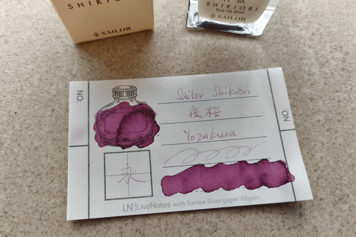 Sailor Shikiori Yozakura 20ml Bottle Ink for Fountain Pen