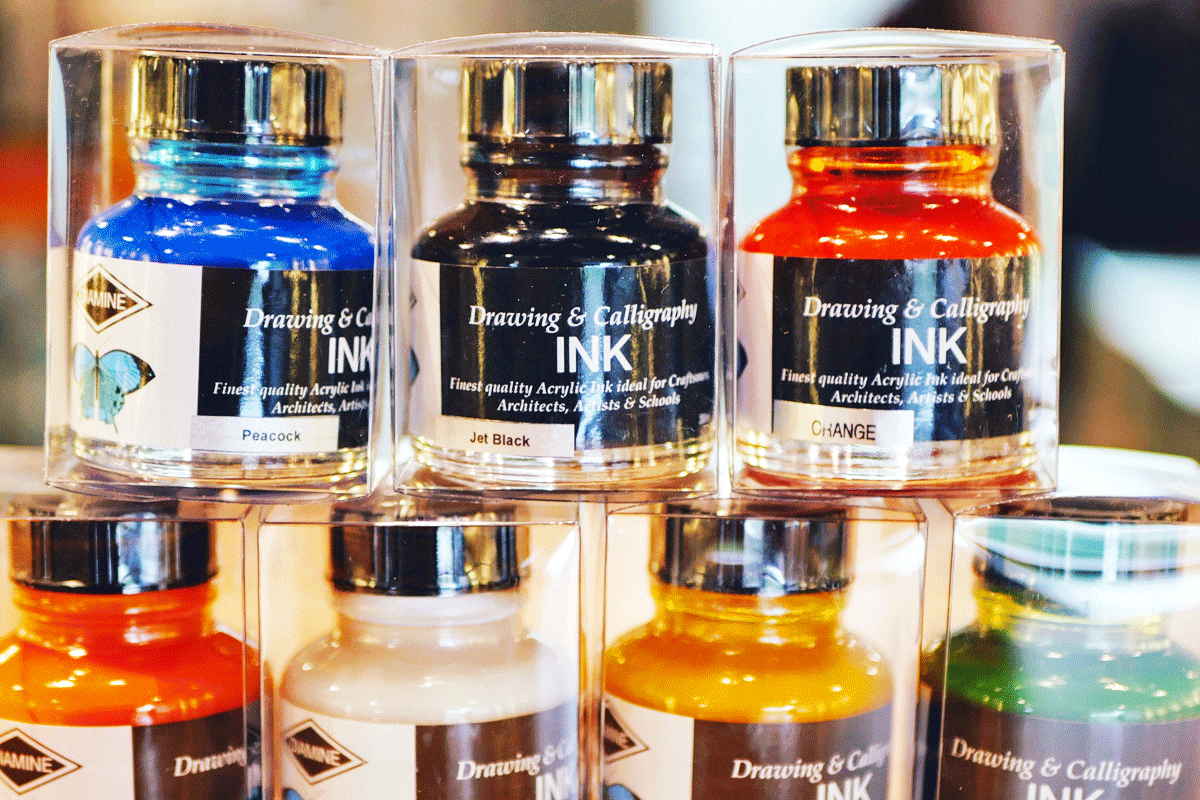 Diamine Warm Grey Calligraphy and Drawing Acrylic 30ml Bottle Ink