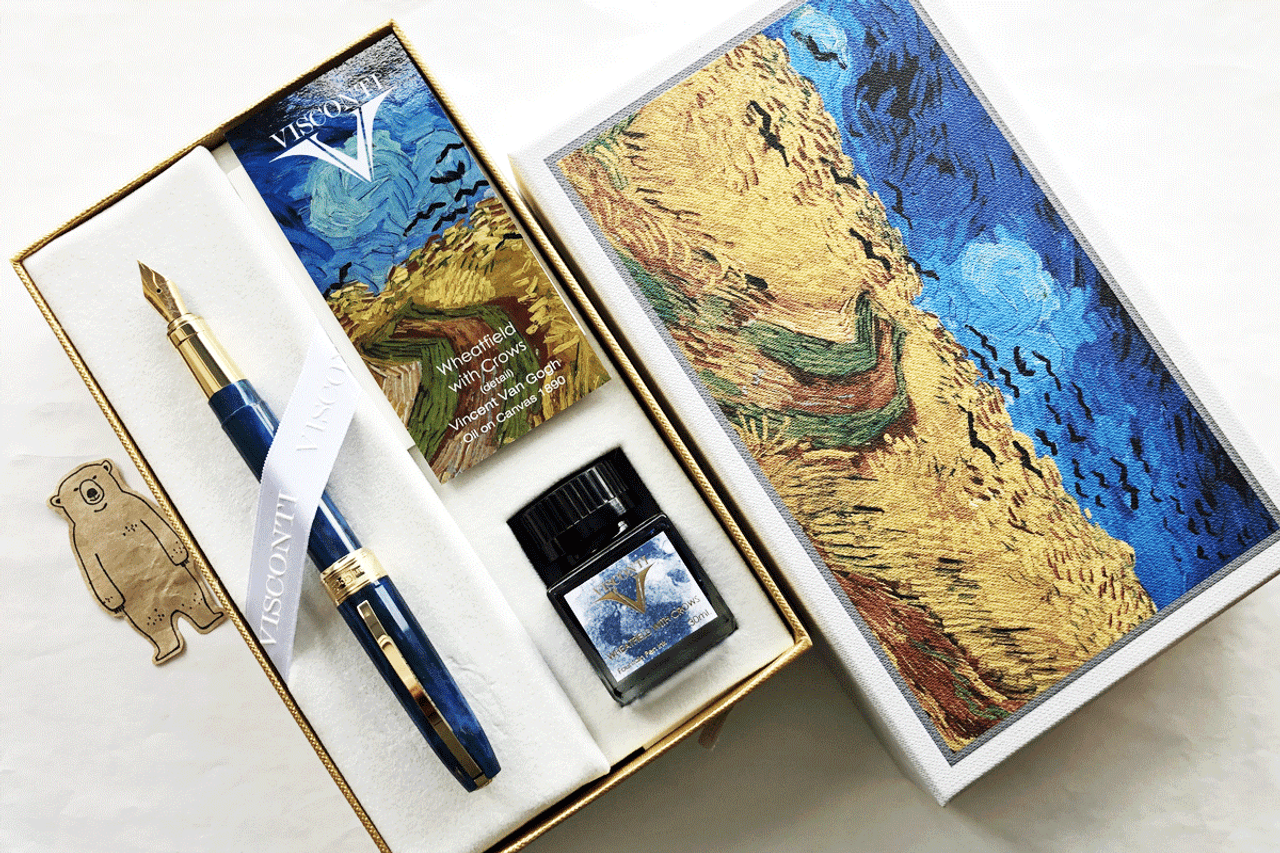 Visconti Van Gogh Wheatfield With Crows Fountain Pen Gift Set Fine Nib