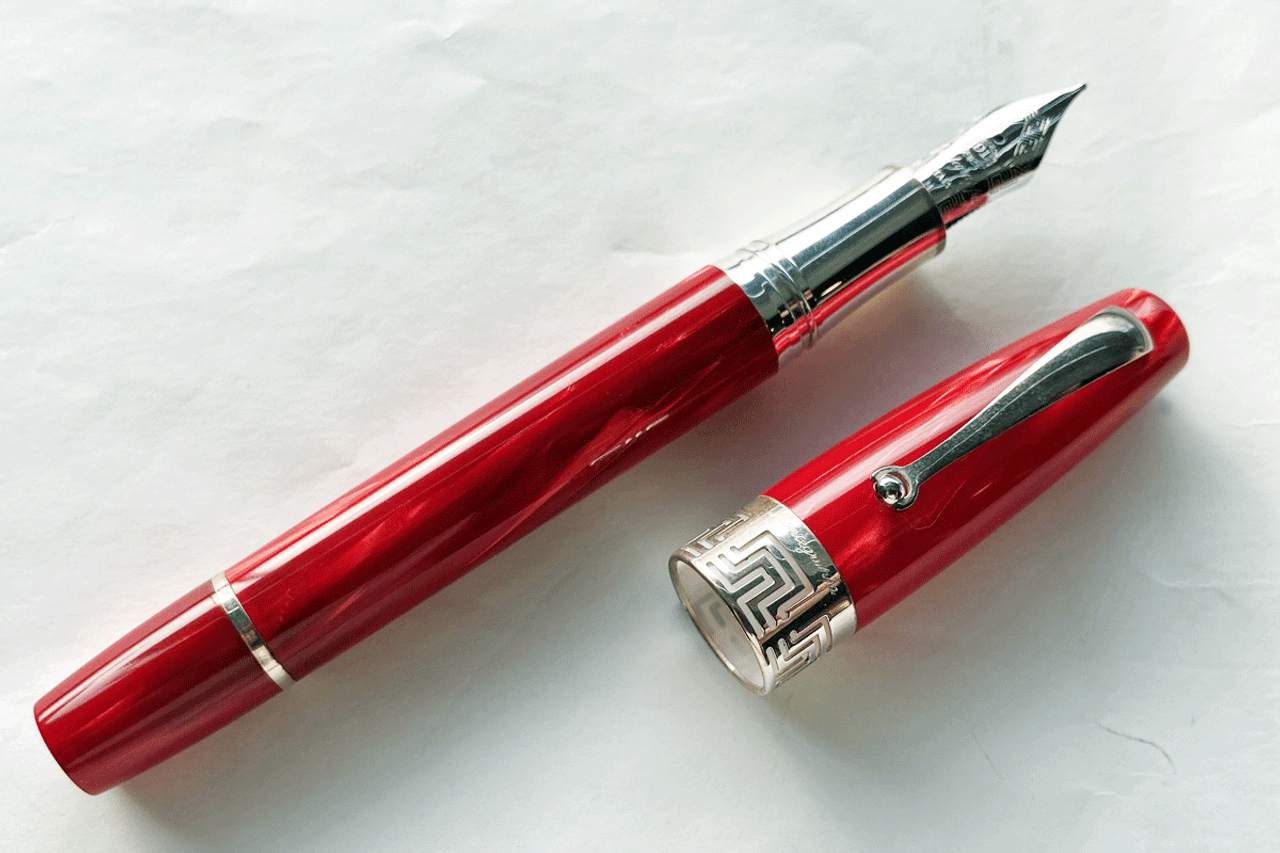 Montegrappa Extra 1930 Red Celluloid Fountain Pen Medium Nib