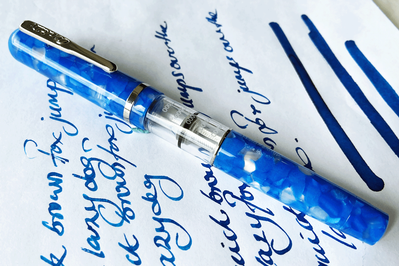 Conklin Heritage Word Gauge Fountain Pen Blue