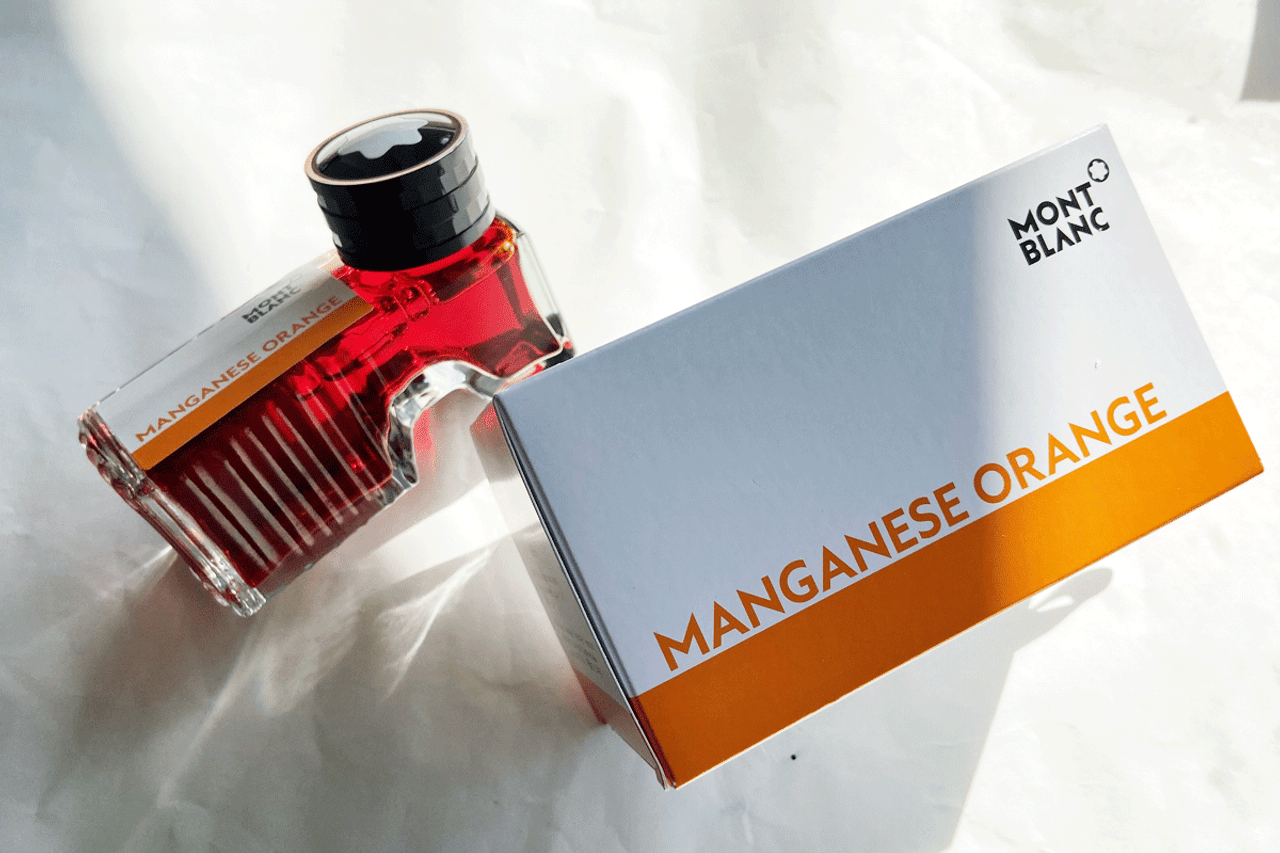 Montblanc Fountain Pen Manganese Orange 60ml Bottle Ink