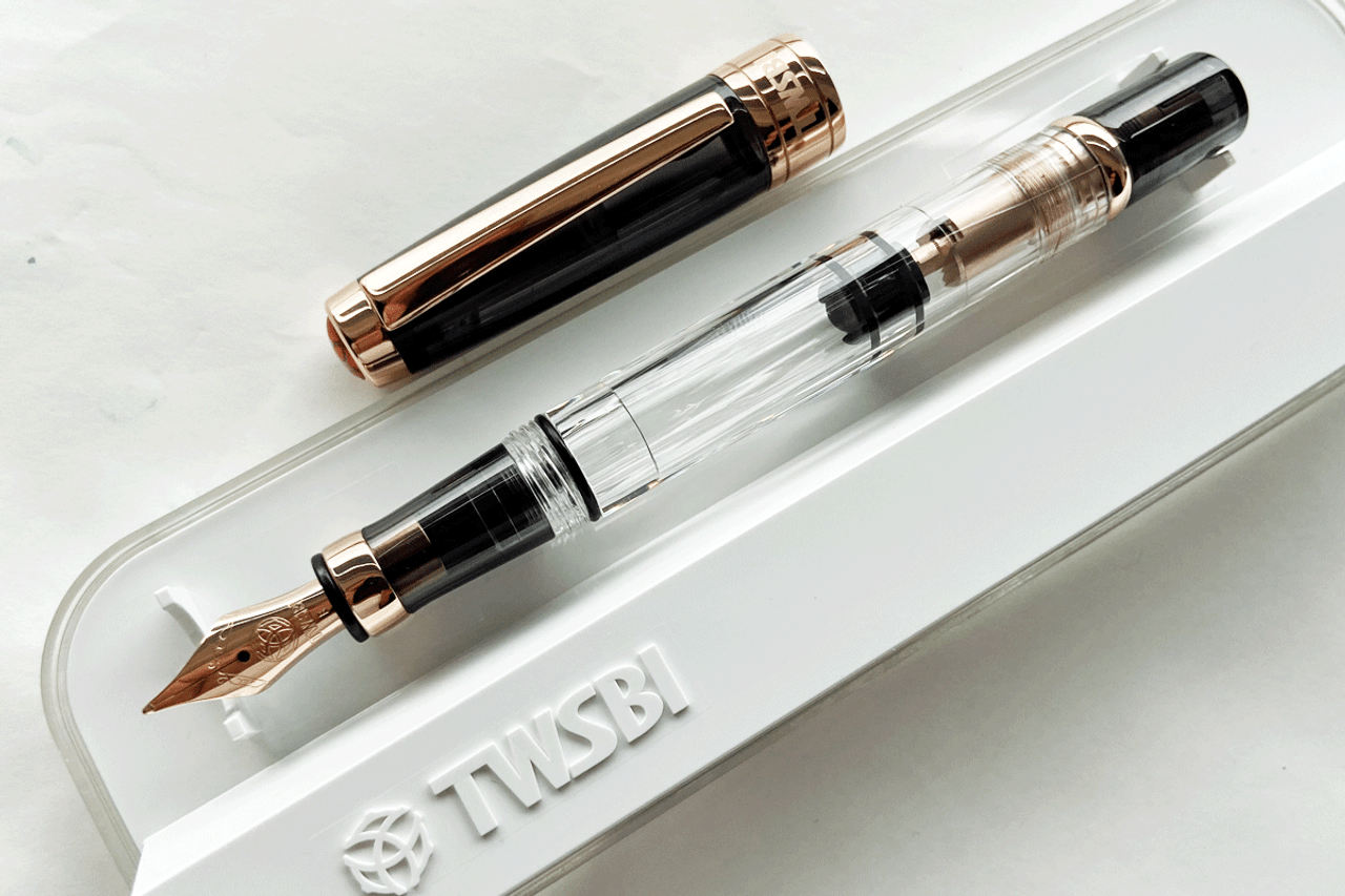 Twsbi diamond 580 fountain pen smoke rose gold ii clearance
