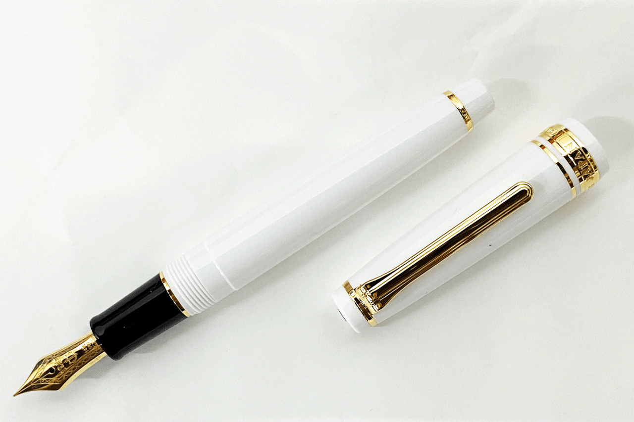 Sailor Professional Gear Slim White Gold Trim Fountain Pen