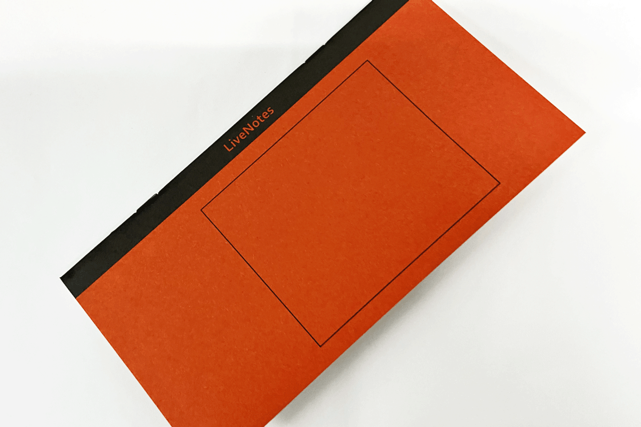 Livenotes TN Notebook Insert Refill w/ 68gsm (Orange cover) Tomoe River White Paper - Dot Grid By PenGallery