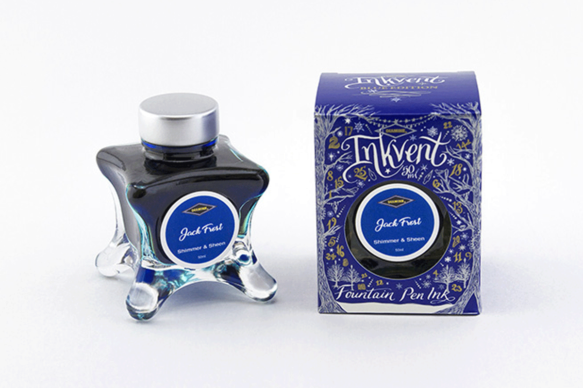 Diamine Jack Frost Blue Fountain Pen Blue Edition Shimmering & Sheen 50ml Bottle Ink