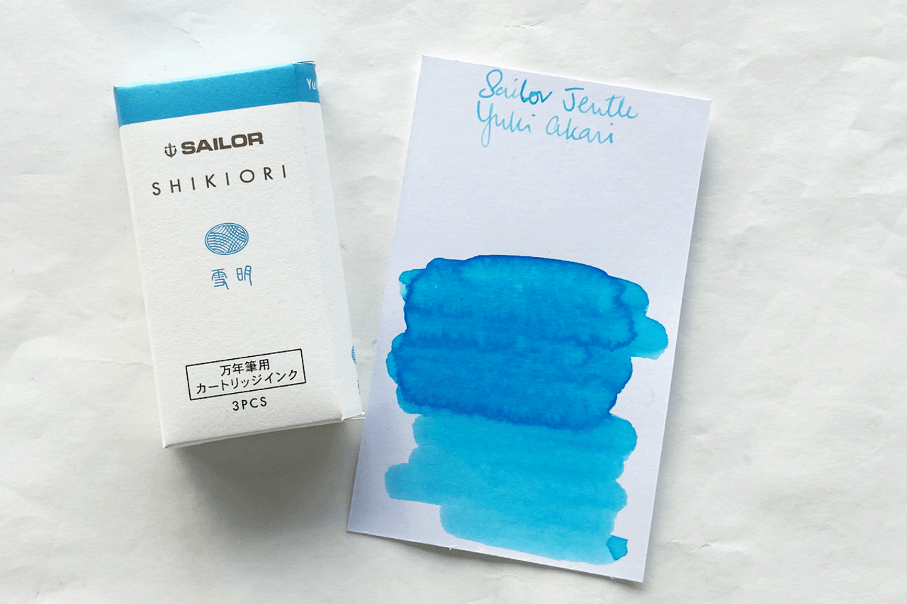 Sailor Shikiori Fountain Pen Pack Of 3 Yukiakari Blue Ink Cartridges