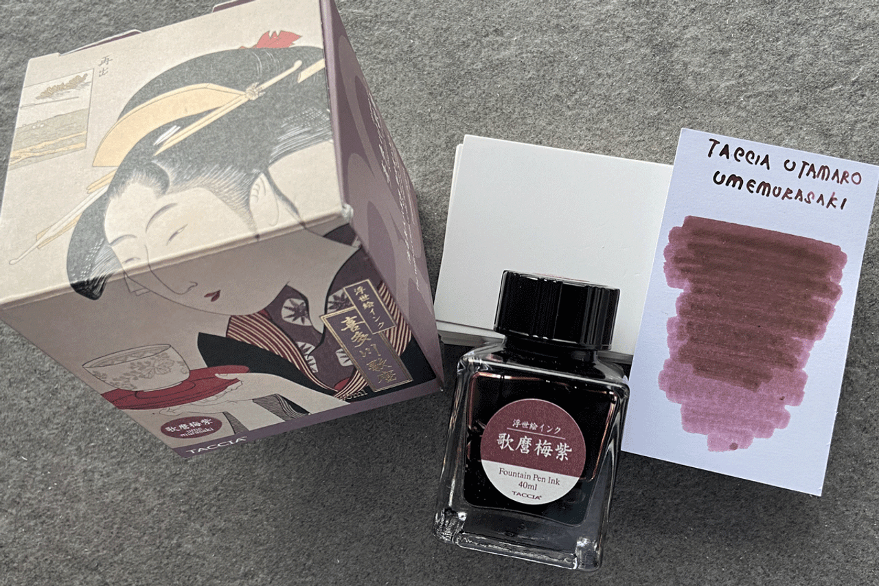 Taccia Utamaro Umemurasaki Purple Fountain Pen 40ml Bottle Ink