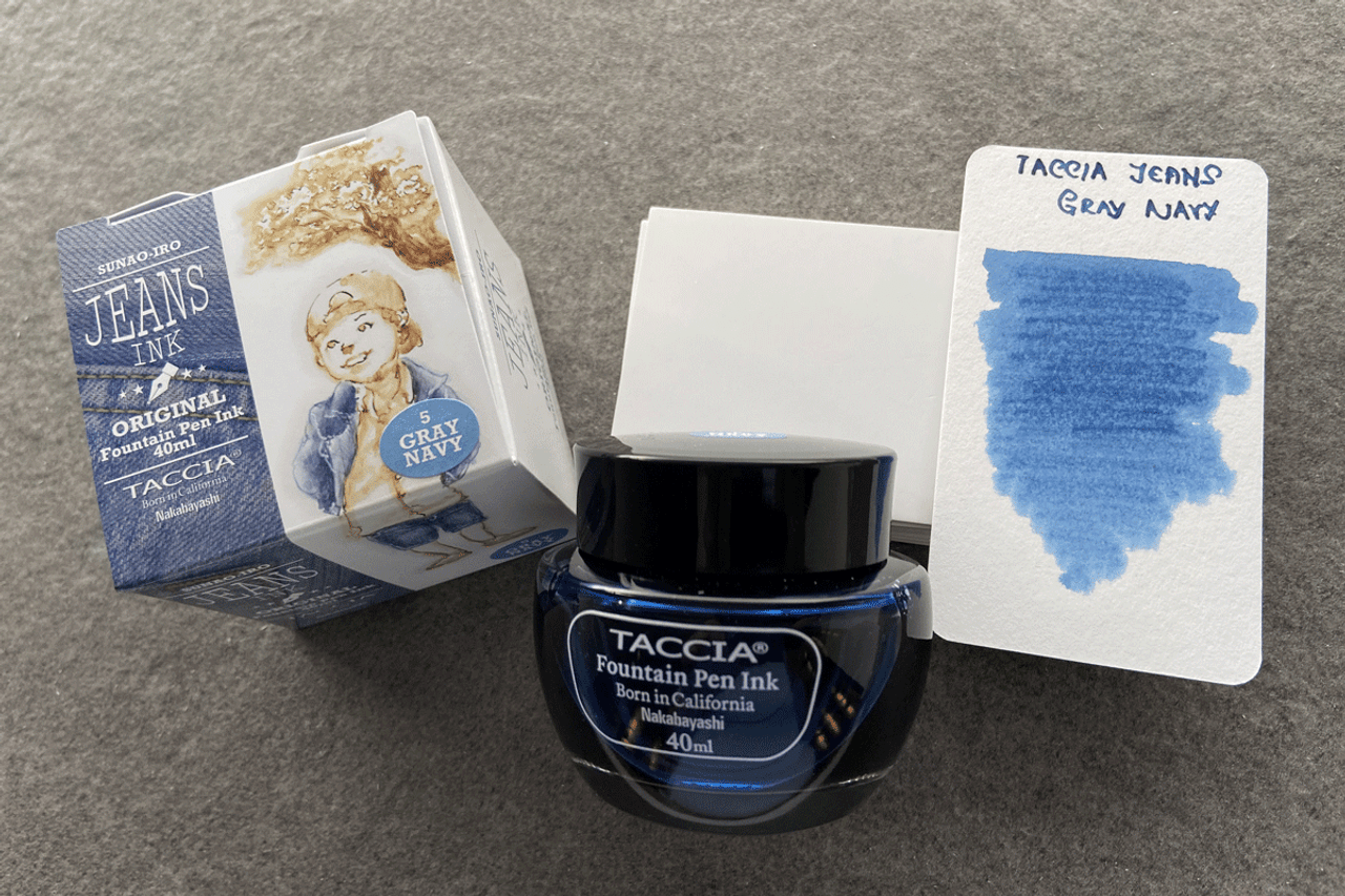 Taccia Jean Gray Navy Fountain Pen 40ml Bottle Ink