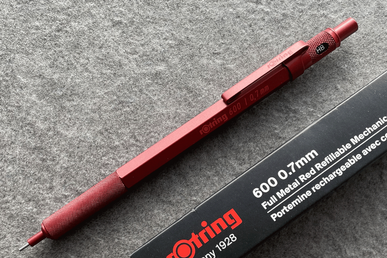 Rotring 600 Full Metal Red 0.7mm Mechanical Pen