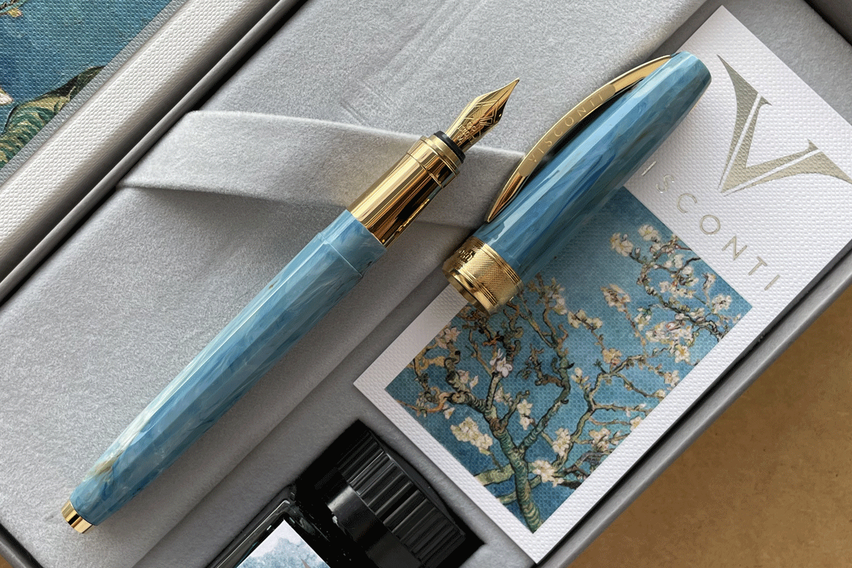 Visconti Van Gogh Almond In Blossom Asia Edition Fountain Pen Gift Set Medium Nib