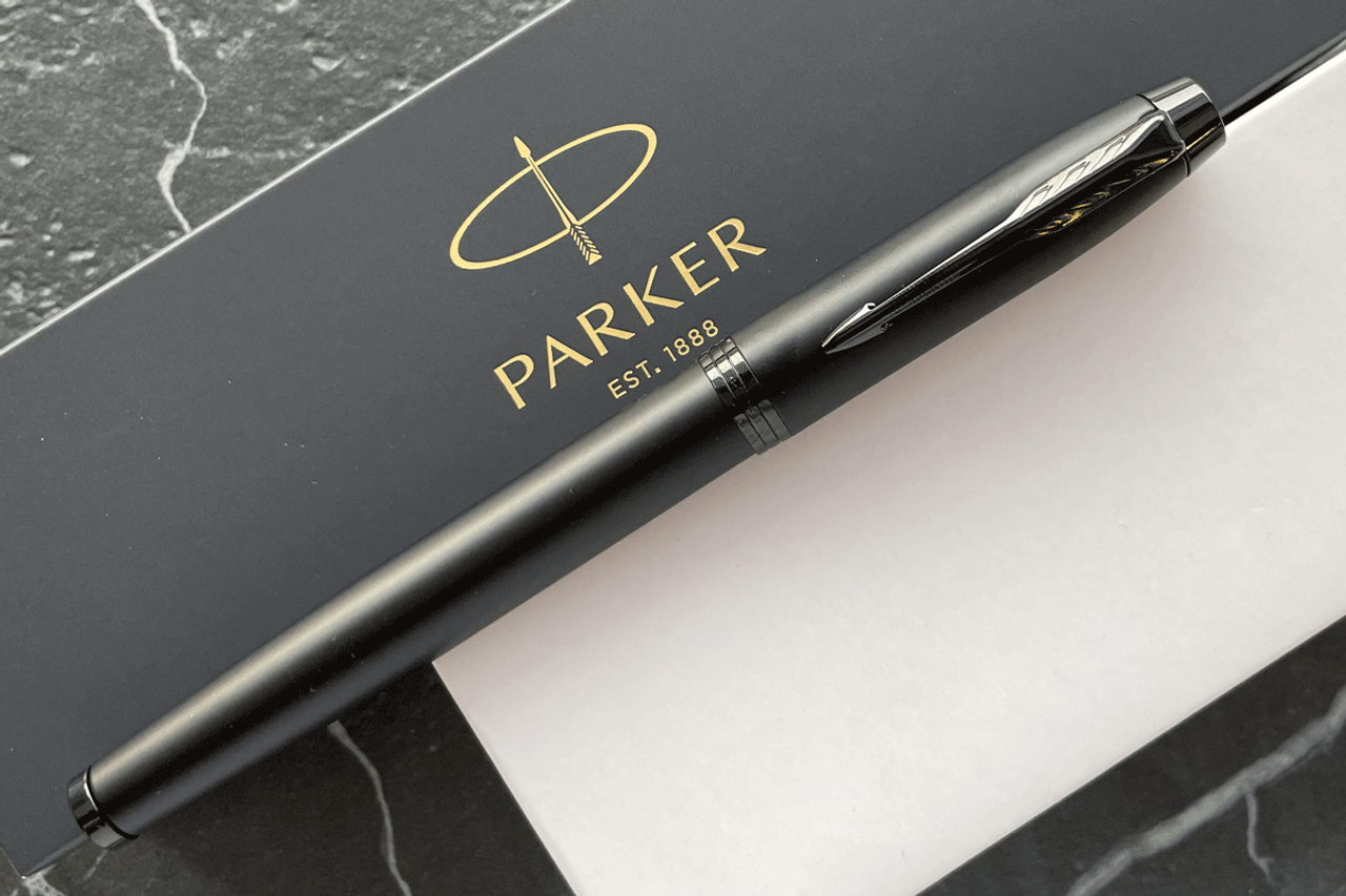 Parker IM Matte Black Trim Fountain Pen Fine Nib