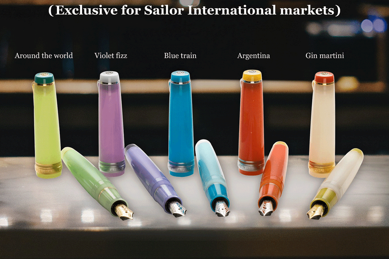 Sailor Blue Train Cocktail Exclusive 2022 Fountain Pen Fine Nib