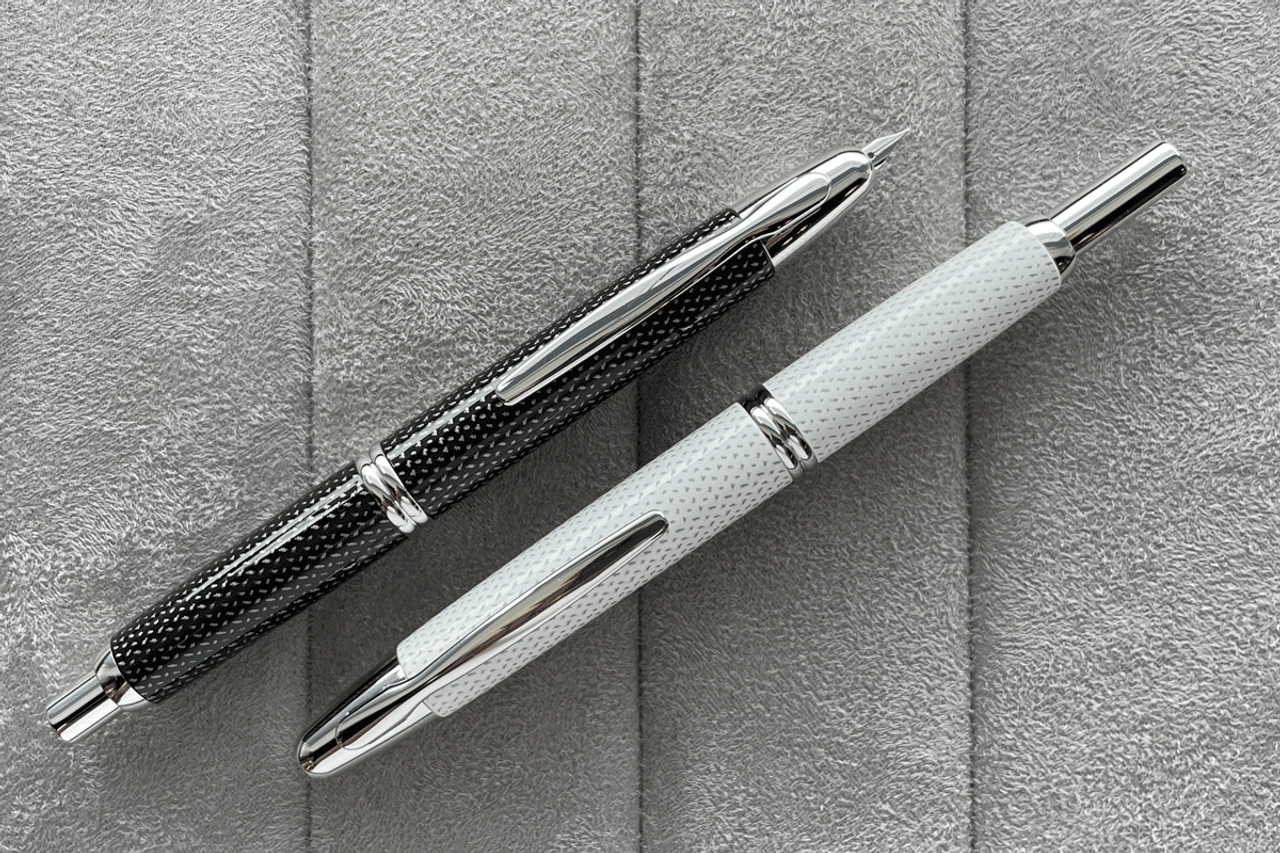 Pilot Vanishing Point Splash White Fountain Pen with 18K Nib