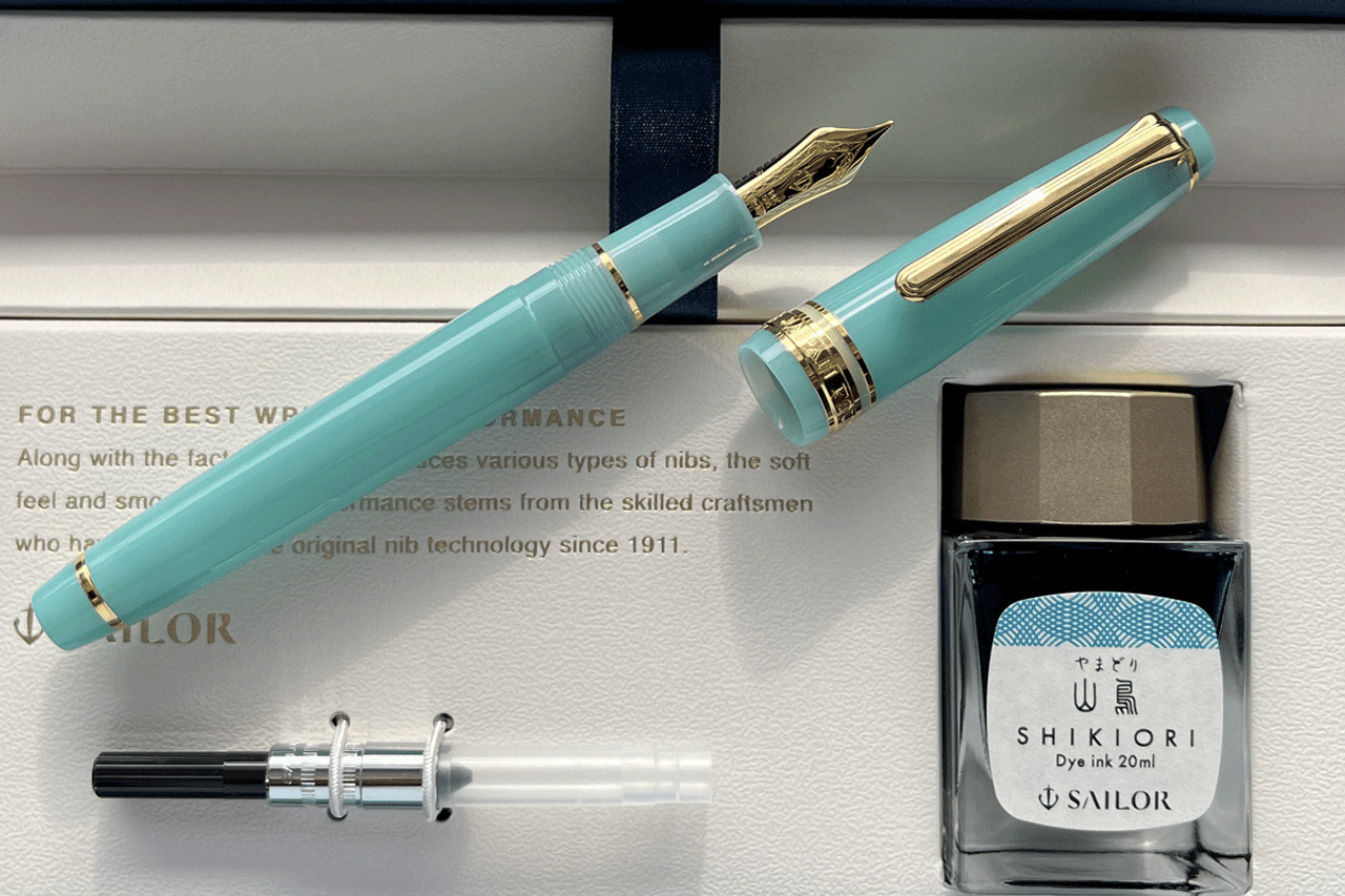 Sailor Pro Gear Slim Seasonal Sasa Fountain Pen Ink Set 