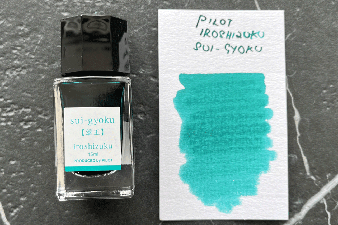 Pilot Fountain Pen 15ml Iroshizuku Bottle Ink Sui-Gyoku