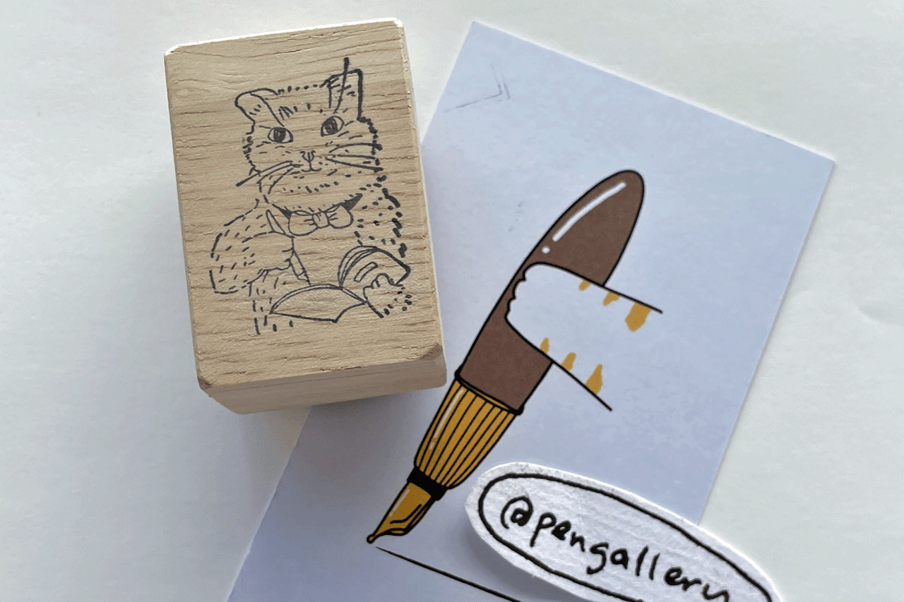 PenGallery X Catdoo Rubber Stamp - Cat with Bow