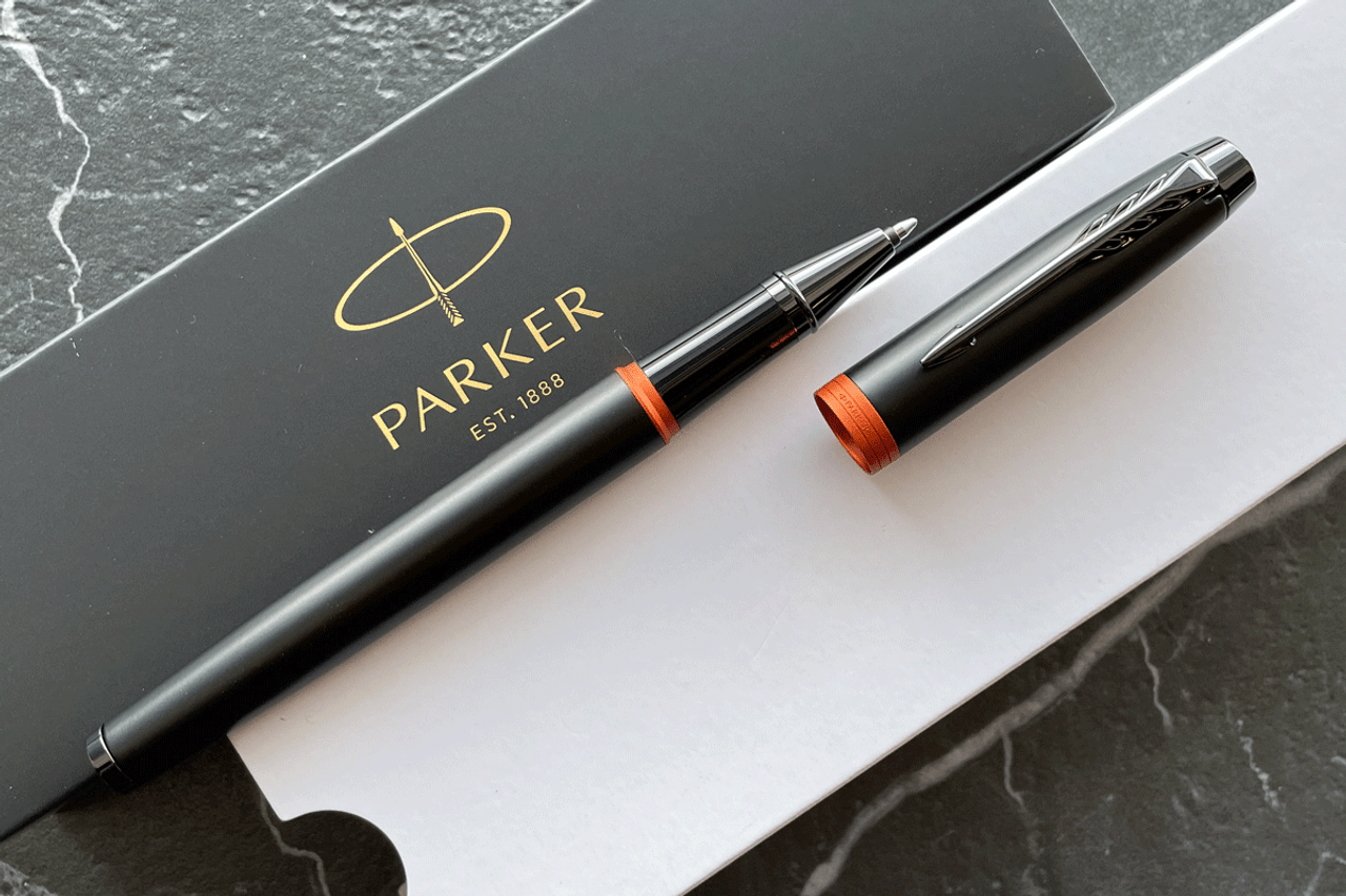Parker IM Vibrant Rings Flame Orange Rollerball Pen