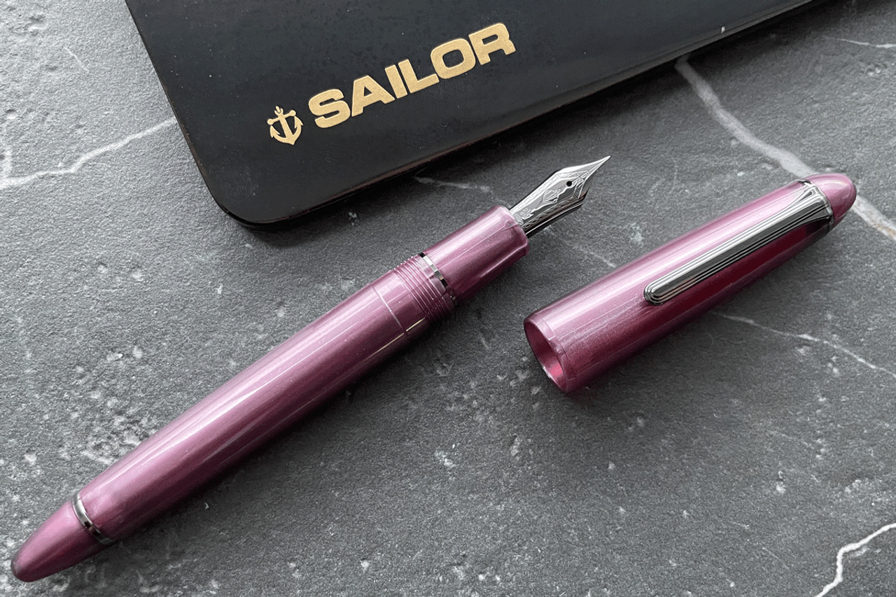Sailor 1911L Ringless Metalic Simply Red 21K Fountain Pen