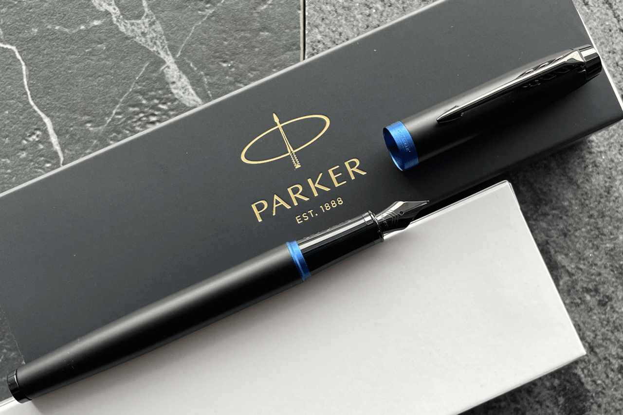 Parker IM Vibrant Rings Marine Blue Fountain Pen