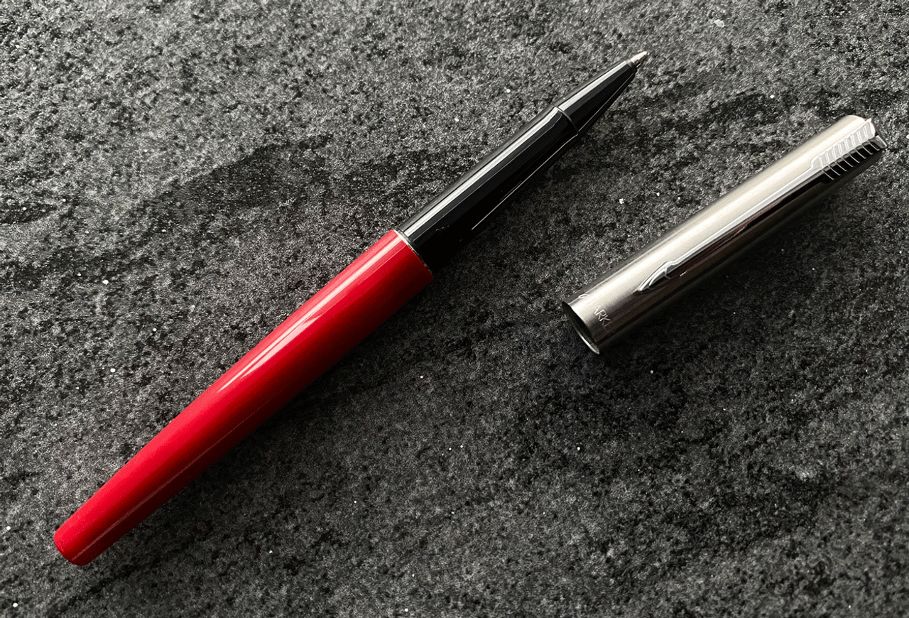 Parker Jotter Vintage Red CT Chrome Cap Rollerball Pen