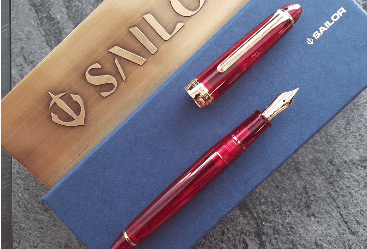 Sailor 1911 Special Edition Japanese Sea Nettle Red Jellyfish 14k GT Fountain Pen