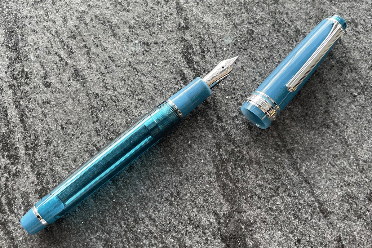 Sailor Pro Gear Slim #2 Manyo Violet Fountain Pen Kikyou Ink Set 