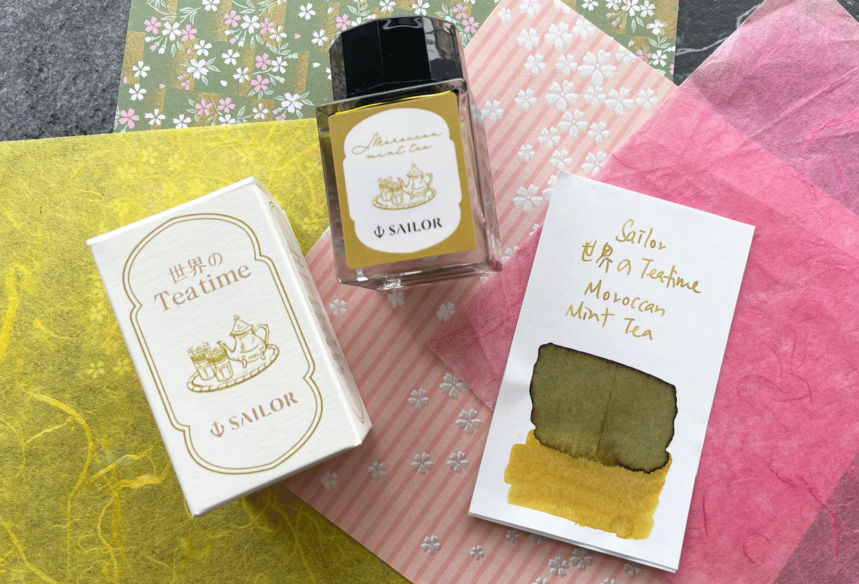 Sailor Fountain Pen 20ml #3 Moroccan Mint Tea Teatime Bottle Ink