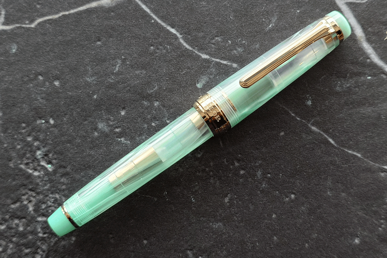 Sailor PG Slim Veilio Pearl Mint Fountain Pen 21K Medium Nib