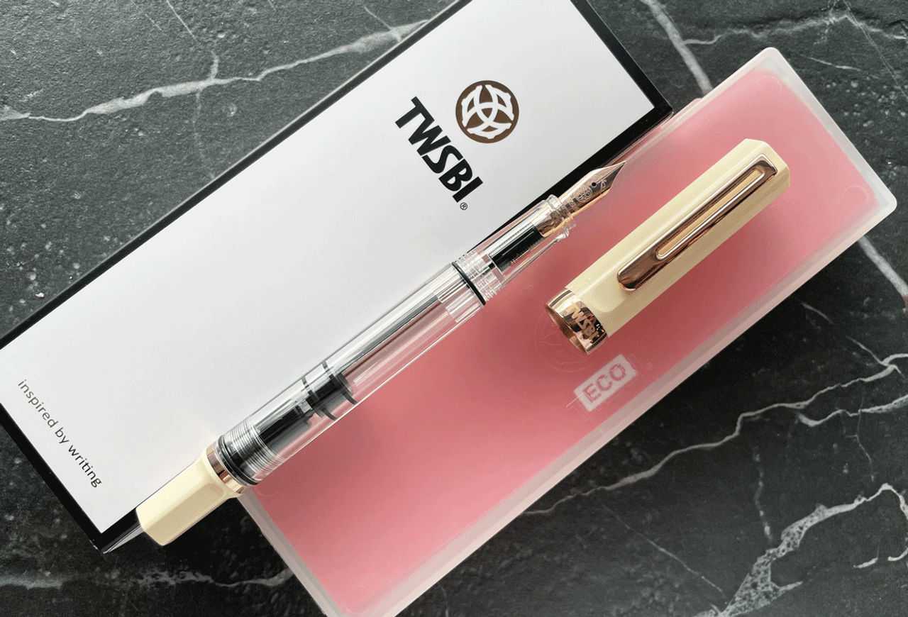 TWSBI ECO Fountain Pen - Creme with Rose Gold