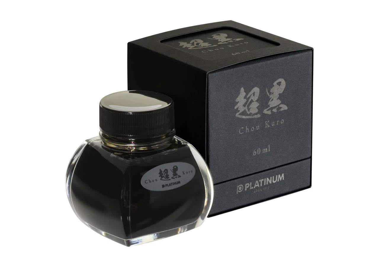 Platinum Ultimate Black Carbon Chou Kuro Fountain Pen 60ml Ink
