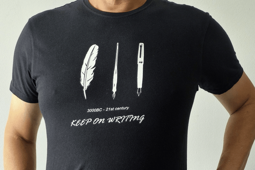 MIPS BC to AD Writing T-Shirt – “Keep on Writing”