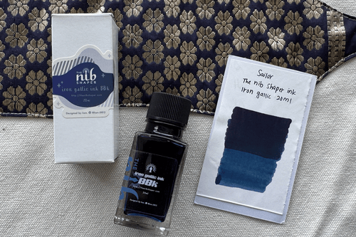 The Nib Shaper Blue Black Iron Gall 20 ml Bottle Ink