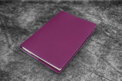 Galen Leather Co. Purple Leather Slim A5 Notebook / Planner Cover