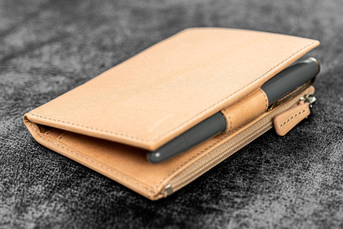 Galen Leather Co. Undyed Leather Wallet Insert for Traveler's Notebook Passport Size