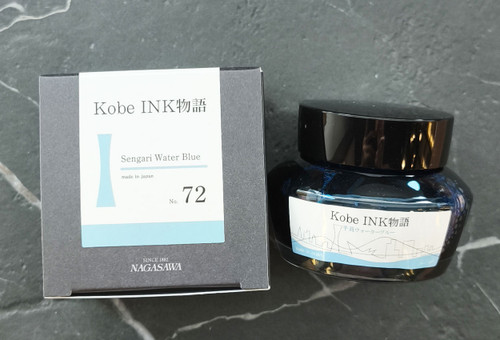 Kobe Ink Monogatari No.72 Sengari Water Blue 50ml Fountain Pen Ink